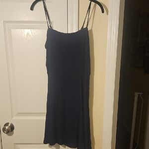 NWT Cotton:On Navy Slip Mini Dress with Double Spaghetti Straps
